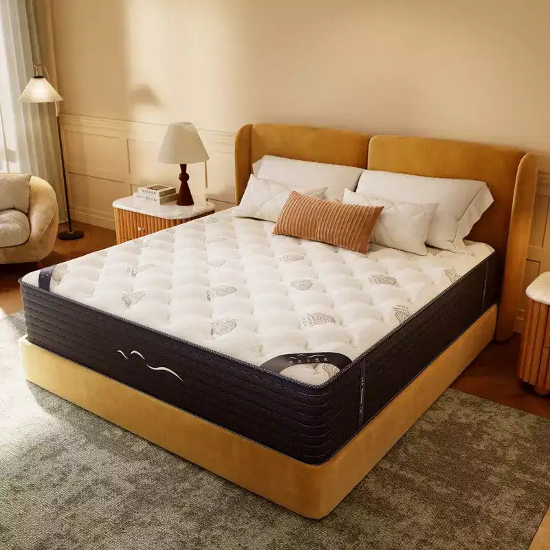 Swedrea Hybrid Mattress Medium Gel Memory Cashmere Wool in White