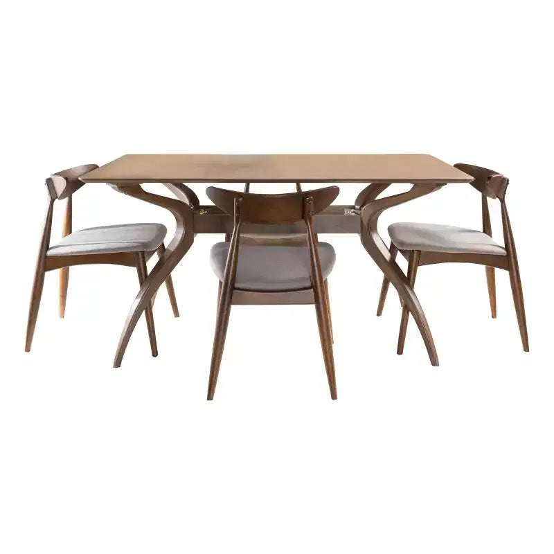 Christopher Knight Home Brevard Mid Century Modern Fabric Upholstered 5 Piece Dining Set