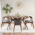 Christopher Knight Home Brevard Mid Century Modern Fabric Upholstered 5 Piece Dining Set