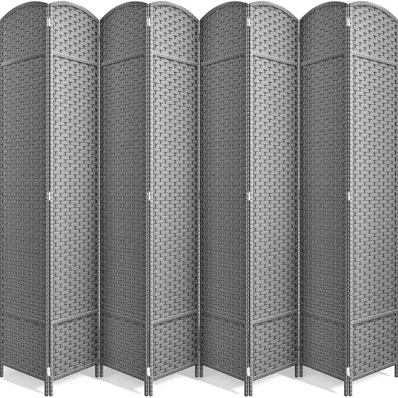 Sorbus Extra Wide Double Hinged 8 Panels Partition Room Dividers - Mesh Hand-Woven Design Folding Privacy Screens, Wall Divider for Room Separation