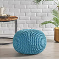 Christopher Knight Home Moro Modern Cotton Knit Round Pouf