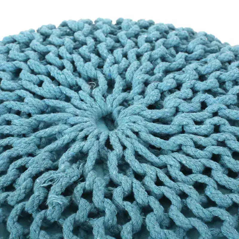 Pouf rond en tricot de coton moderne Moro Christopher Knight Home