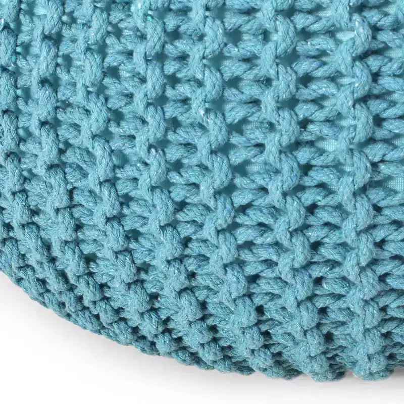 Pouf rond en tricot de coton moderne Moro Christopher Knight Home