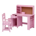 CuisinSmart Study Desk and Chair Set for Children, Study Table for Kids - Features Bookshelf, Bulletin Board, Cabinets and Drawer