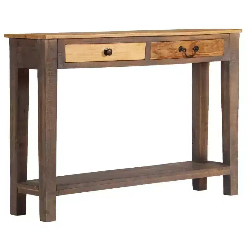 vidaXL Console Table Vintage Entryway Table with Storage Solid Wood Acacia