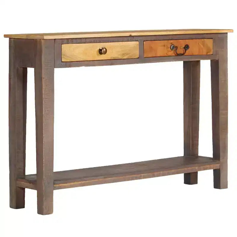vidaXL Console Table Vintage Entryway Table with Storage Solid Wood Acacia