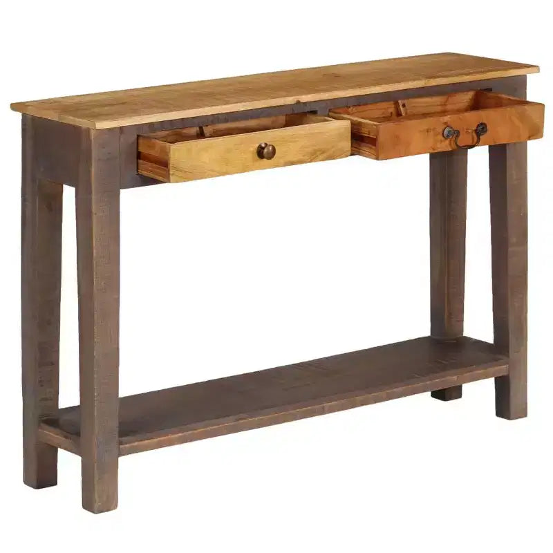 vidaXL Console Table Vintage Entryway Table with Storage Solid Wood Acacia