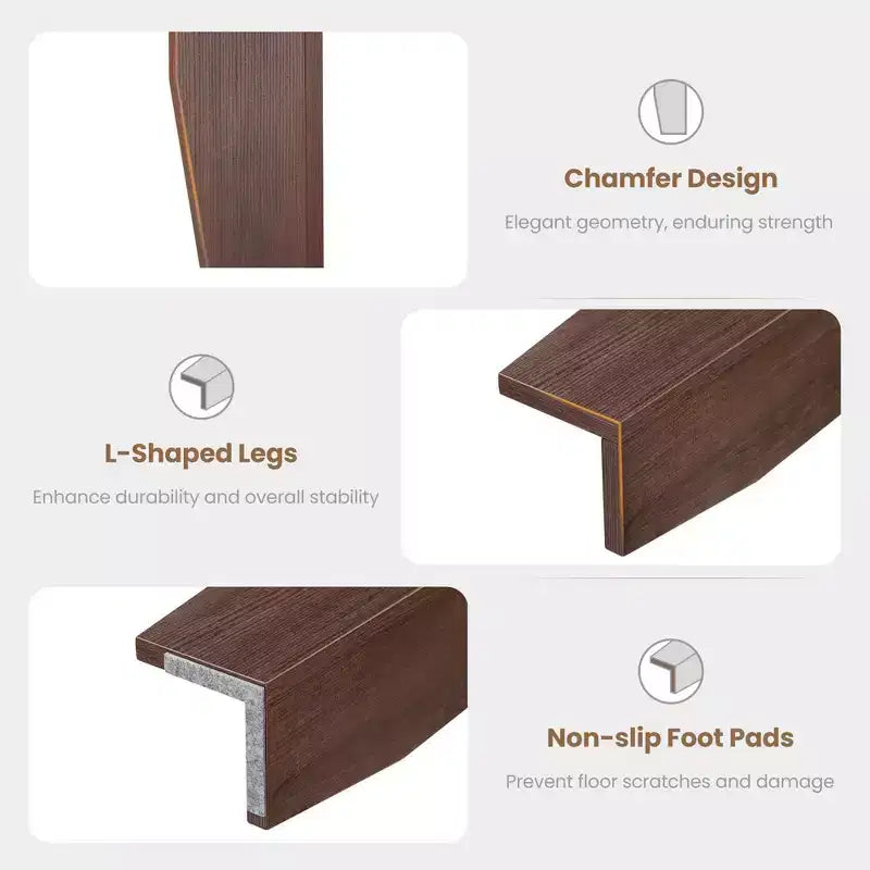 Table de salle à manger pour 6-8 personnes - Table de cuisine rustique en bois de 180 cm avec pieds robustes en forme de V (pour 6-10 personnes, finition marron)