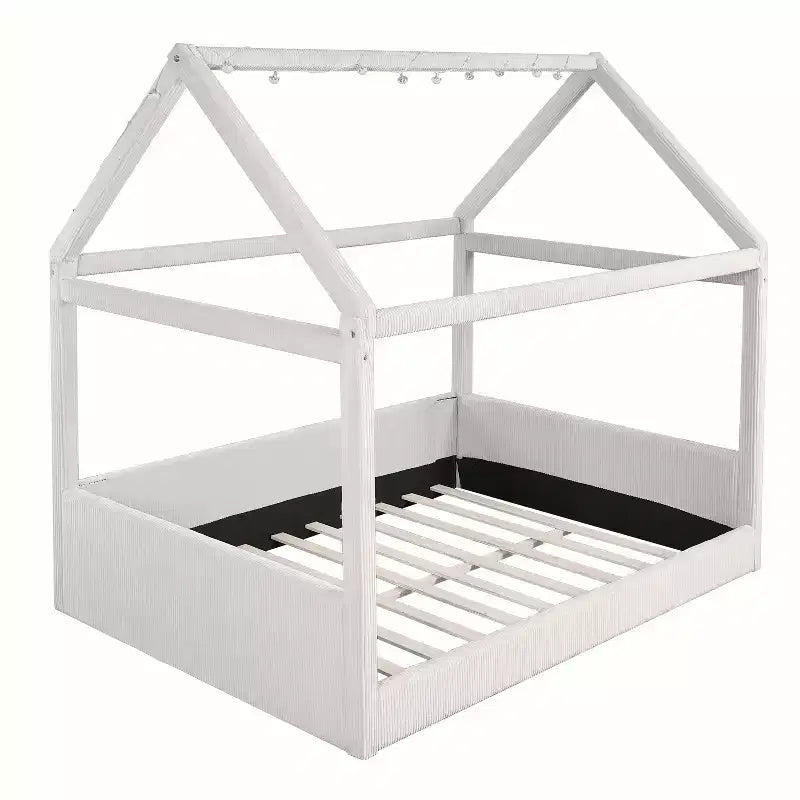Lit de repos tapissé Merax de taille standard avec bandes lumineuses à LED