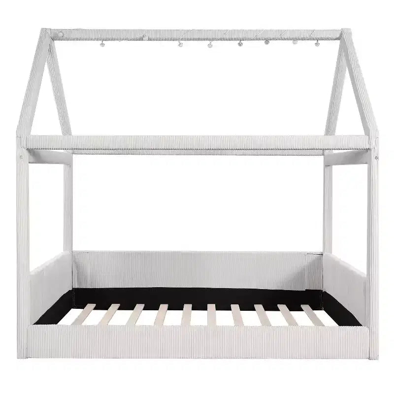 Lit de repos tapissé Merax de taille standard avec bandes lumineuses à LED