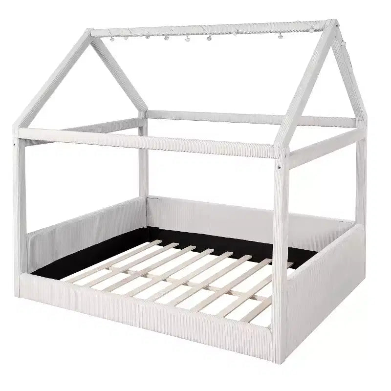 Lit de repos tapissé Merax de taille standard avec bandes lumineuses à LED