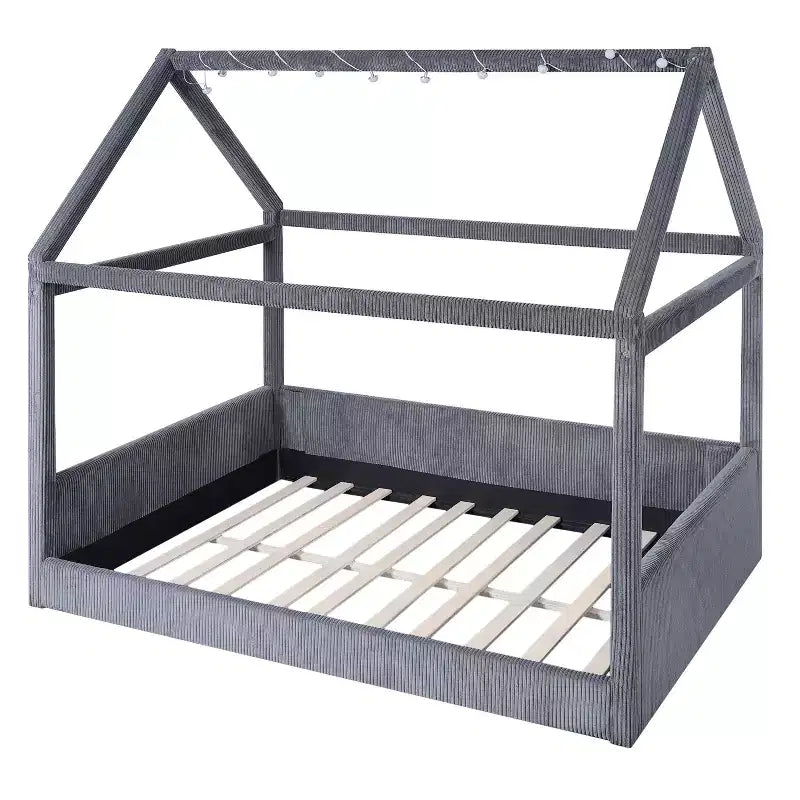 Lit de repos tapissé Merax de taille standard avec bandes lumineuses à LED