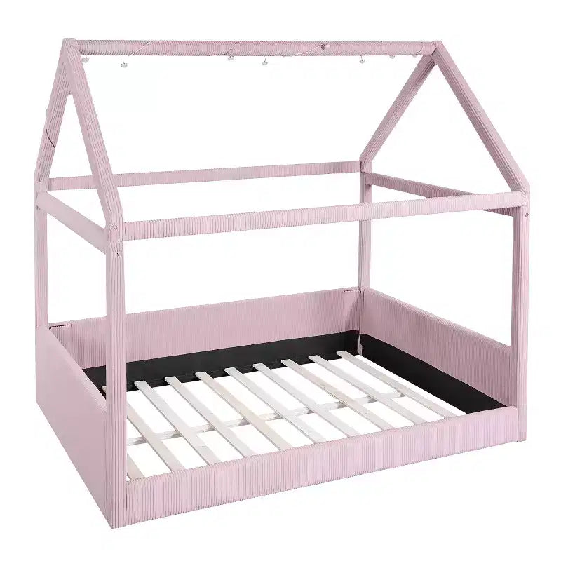 Lit de repos tapissé Merax de taille standard avec bandes lumineuses à LED