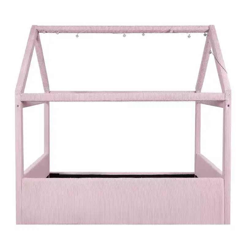 Lit de repos tapissé Merax de taille standard avec bandes lumineuses à LED