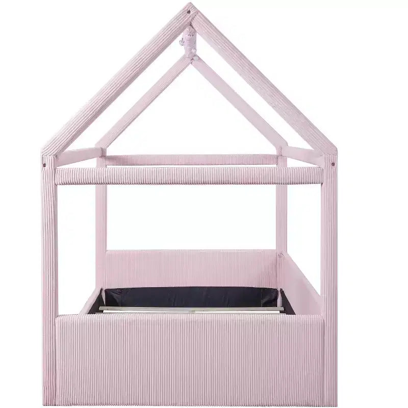 Lit de repos tapissé Merax de taille standard avec bandes lumineuses à LED