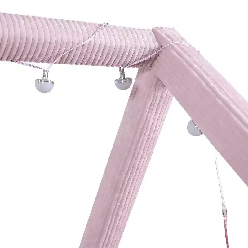 Lit de repos tapissé Merax de taille standard avec bandes lumineuses à LED