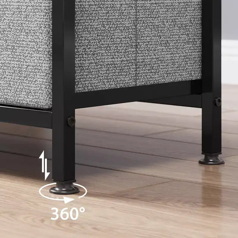 Meuble TV avec 2 tiroirs en tissu pour téléviseur 55 pouces Meuble TV avec placards de rangement Console multimédia avec étagère ouverte Meuble de divertissement