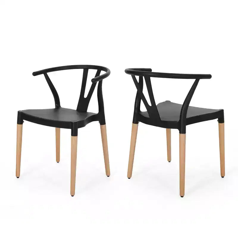 Okak Lot de 2 chaises de salle à manger modernes, chaises de salle à manger en tissu, chaises d'appoint de cuisine rembourrées avec dossier incurvé et cadre en métal