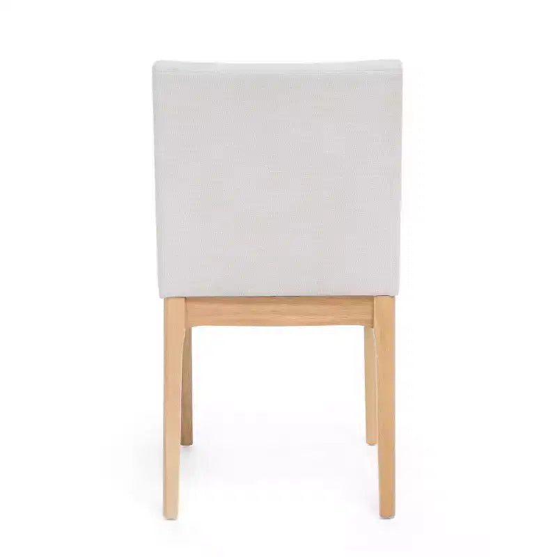 Okak Lot de 2 chaises de salle à manger modernes, chaises de salle à manger en tissu, chaises d'appoint de cuisine rembourrées avec dossier incurvé et cadre en métal