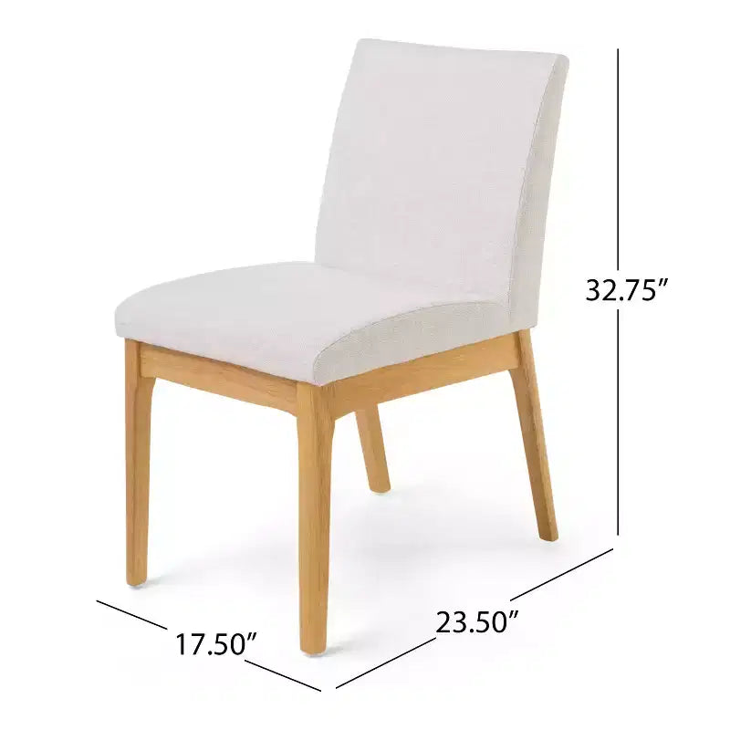 Okak Lot de 2 chaises de salle à manger modernes, chaises de salle à manger en tissu, chaises d'appoint de cuisine rembourrées avec dossier incurvé et cadre en métal