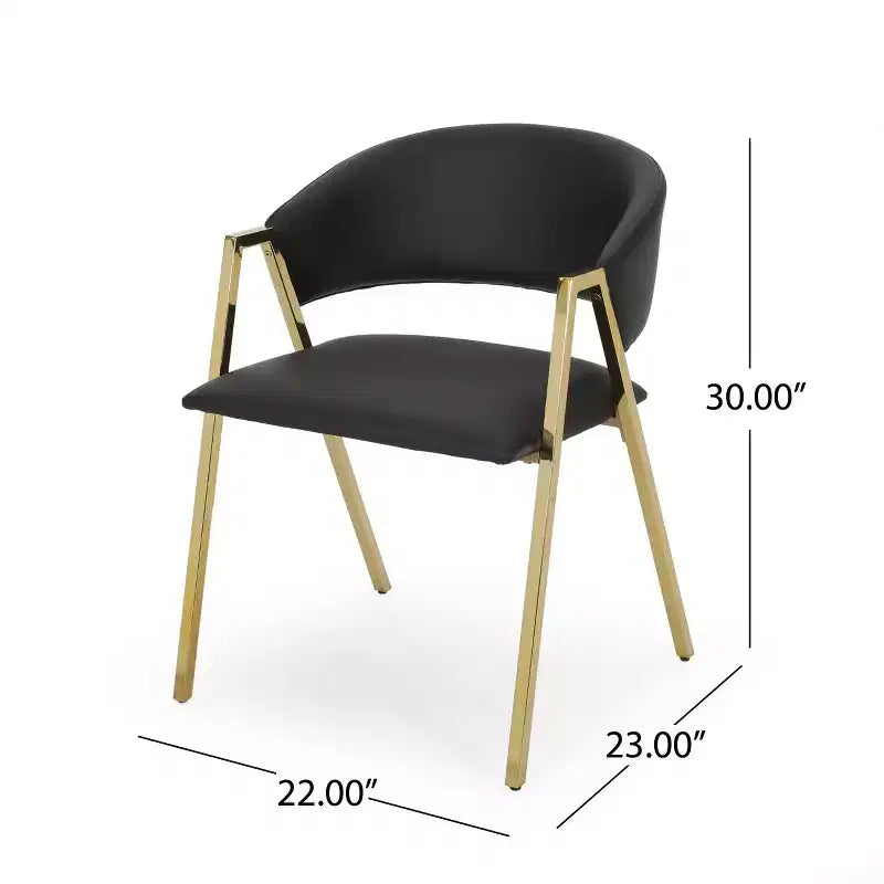 Okak Lot de 2 chaises de salle à manger modernes, chaises de salle à manger en tissu, chaises d'appoint de cuisine rembourrées avec dossier incurvé et cadre en métal