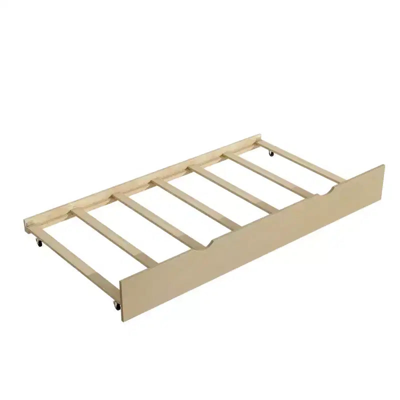 Lit de repos double en bois Whisen avec étagères de rangement et lit gigogne