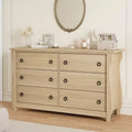 Garvee 6 Dresser for Bedroom, 47.2 Wide Drawer Dresser with Storage Chest, Freestanding Wooden Closet Storage Chest for Living Room