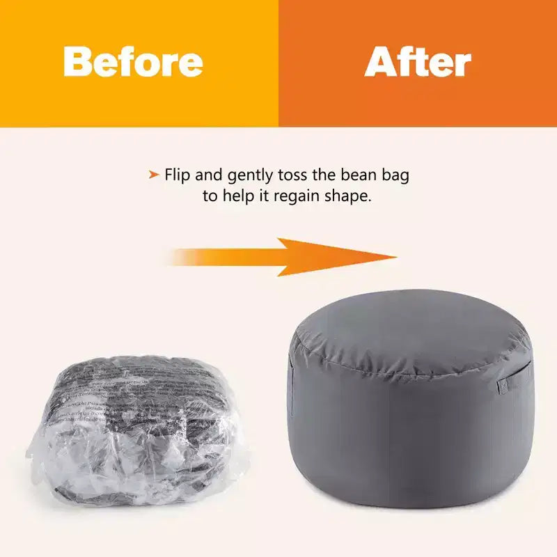 MAYEERTY Pouf géant 120cm rempli de mousse, Housse douce et amovible, Confortable pour adultes, enfants, salon, chambre, dortoir
