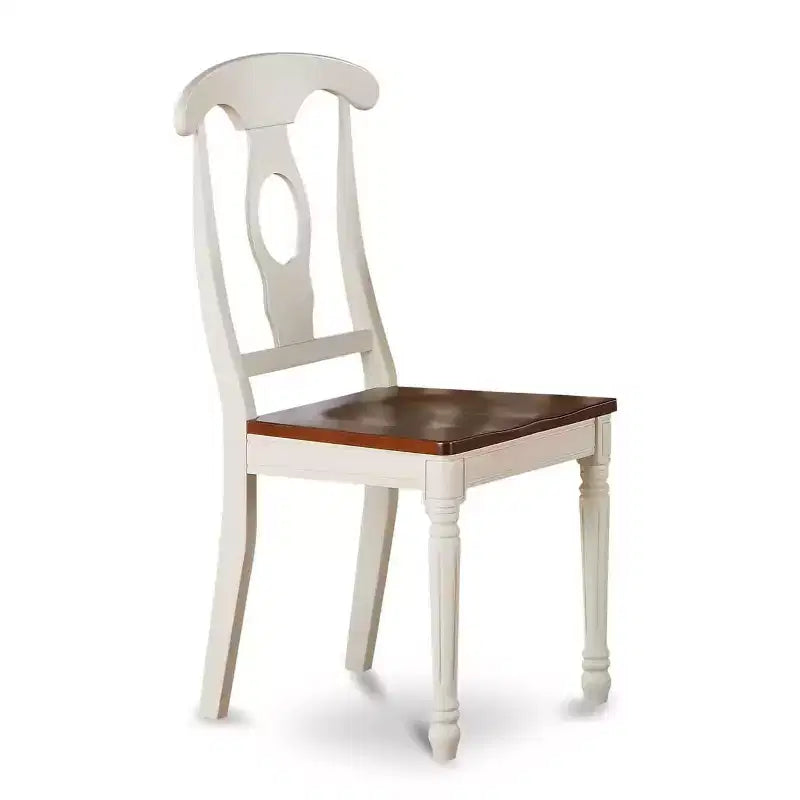HomeStock Ensemble de meubles de salle à manger 5 pièces comprenant une table de cuisine ronde avec rallonge et 4 chaises de salle à manger, 107x107 cm
