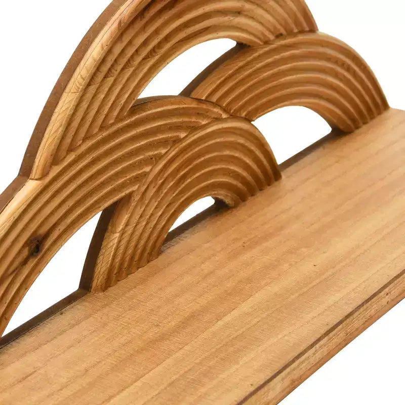 Storied Home MDF and Wood Wall Shelf with Arches, Natural