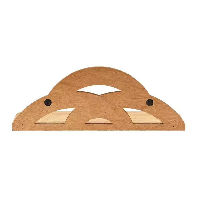 Storied Home MDF and Wood Wall Shelf with Arches, Natural