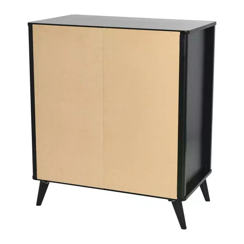 Commode en bois massif Yume Mid-Century Moderne à 3 tiroirs