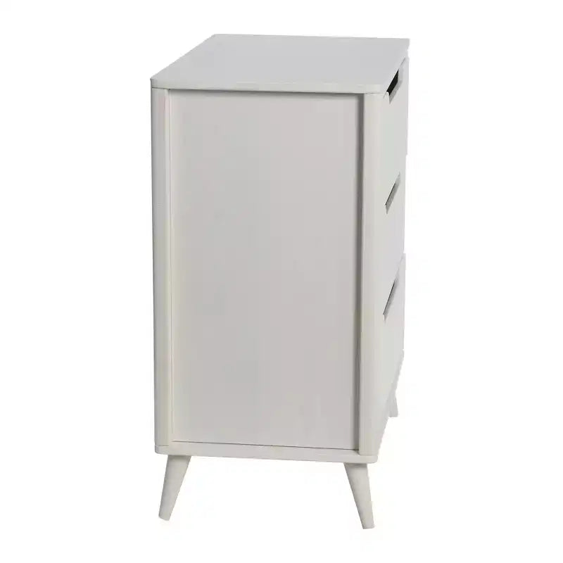 Commode en bois massif Yume Mid-Century Moderne à 3 tiroirs