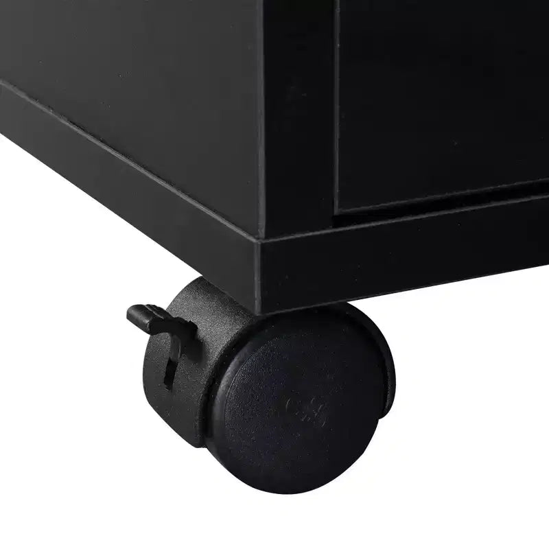 Karlhome Table de manucure noire pour technicien en ongles avec collecteur de poussière, coussin de poignet, armoire de rangement et tiroirs