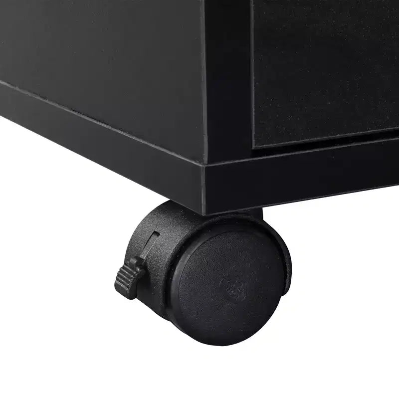 Karlhome Table de manucure noire pour technicien en ongles avec collecteur de poussière, coussin de poignet, armoire de rangement et tiroirs