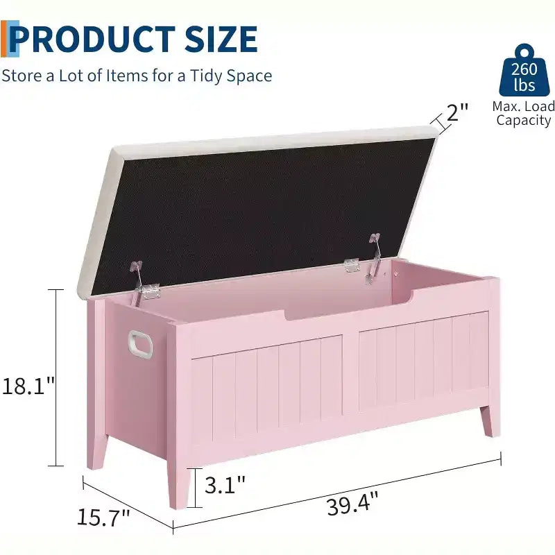 39.4 Banc de rangement en rotin pour entrée avec coussin d'assise, coffre de rangement, banc à chaussures, coffre de rangement pour entrée, salon, chambre à coucher