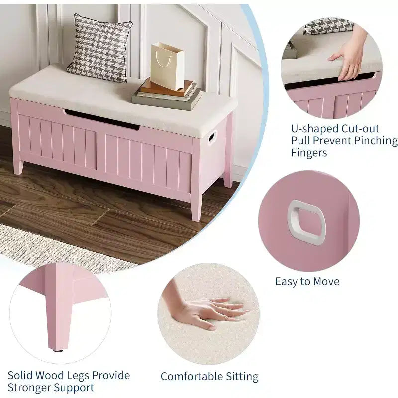 39.4 Banc de rangement en rotin pour entrée avec coussin d'assise, coffre de rangement, banc à chaussures, coffre de rangement pour entrée, salon, chambre à coucher