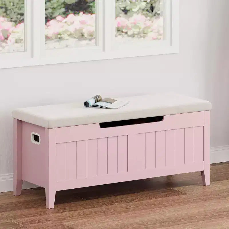 39.4 Banc de rangement en rotin pour entrée avec coussin d'assise, coffre de rangement, banc à chaussures, coffre de rangement pour entrée, salon, chambre à coucher