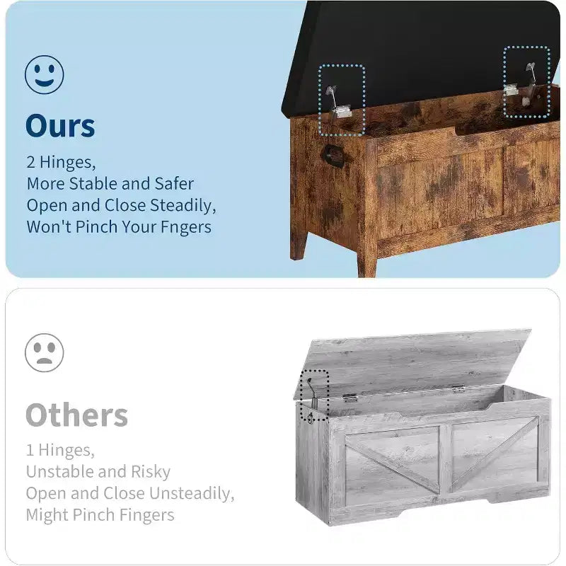 39.4 Banc de rangement en rotin pour entrée avec coussin d'assise, coffre de rangement, banc à chaussures, coffre de rangement pour entrée, salon, chambre à coucher