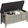 39.4 Storage Bench Rattan Entryway Bench with Seat Cushion, Storage Trunk, Shoe Bench Storage Chest for Entryway, Living Room, Bedroom
