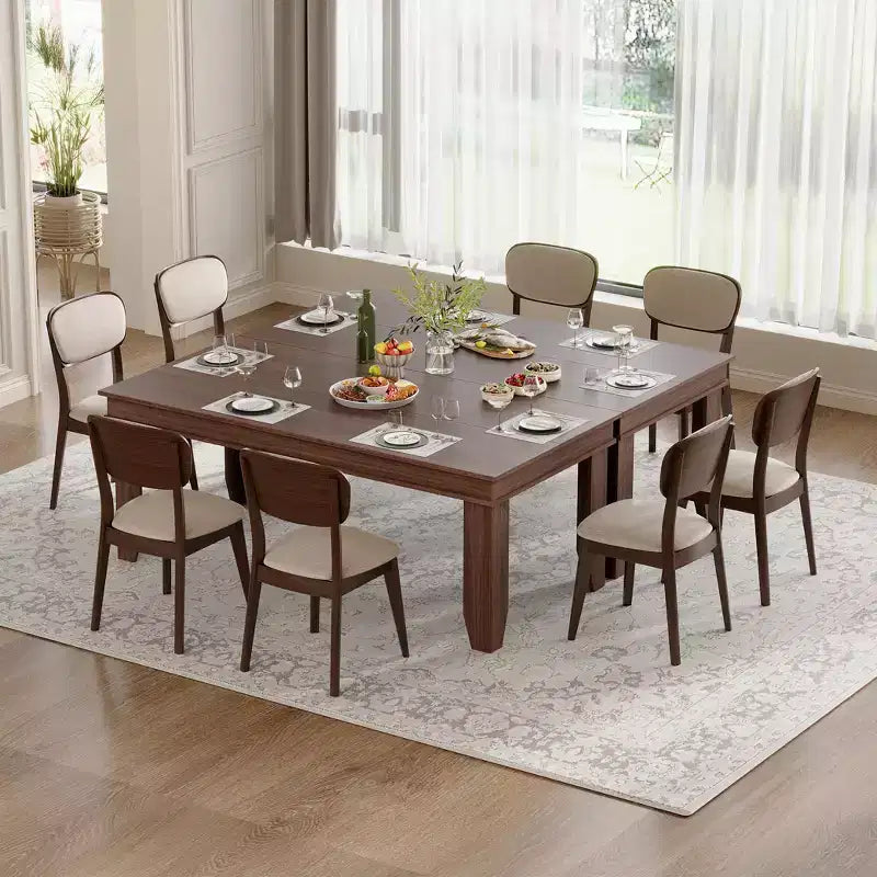 70.87 Inch Farmhouse Dining Table for 6-8 People, Thickened desktopRectangle Dining Room Table with Strong Legs for Living Room, Restaurant