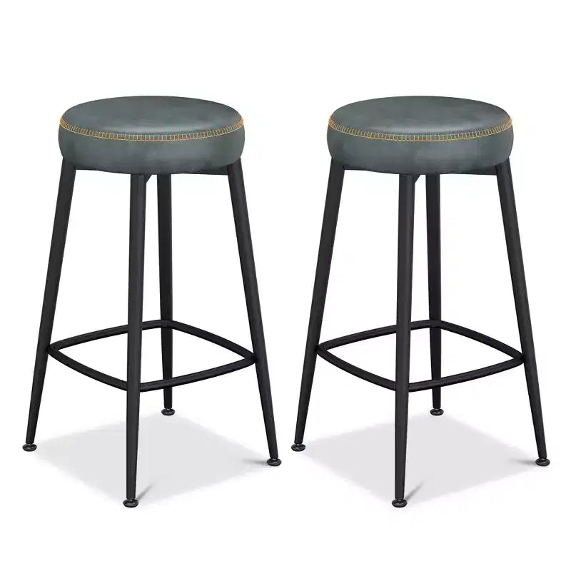 Dyonery 26.3 H Bar Stools Set of 2/4,Faux Leather Counter Height Bar Stools,Modern Backless/Back Counter Stools for Kitchen Island,Home Bar