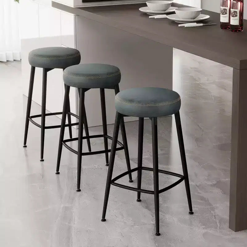 Dyonery 26.3 H Tabourets de Bar Lot de 2/4, Tabourets de Bar Hauteur Comptoir en Similicuir, Tabourets de Comptoir Modernes sans Dossier/avec Dossier pour Îlot de Cuisine, Bar à la Maison