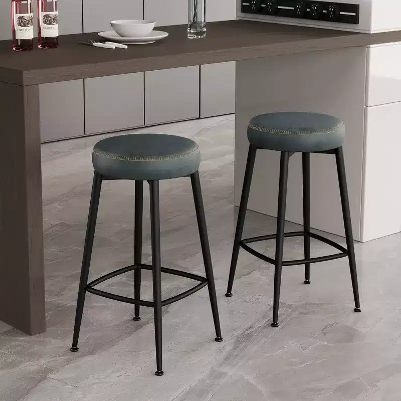 Dyonery 26.3 H Tabourets de Bar Lot de 2/4, Tabourets de Bar Hauteur Comptoir en Similicuir, Tabourets de Comptoir Modernes sans Dossier/avec Dossier pour Îlot de Cuisine, Bar à la Maison