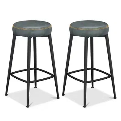 Dyonery 26.3 H Tabourets de Bar Lot de 2/4, Tabourets de Bar Hauteur Comptoir en Similicuir, Tabourets de Comptoir Modernes sans Dossier/avec Dossier pour Îlot de Cuisine, Bar à la Maison