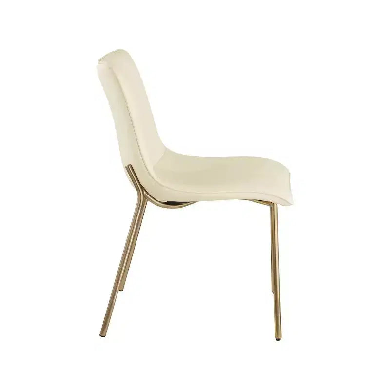Meridian Furniture,Chaises de salle à manger Isla en cuir végétalien, ensemble de 2