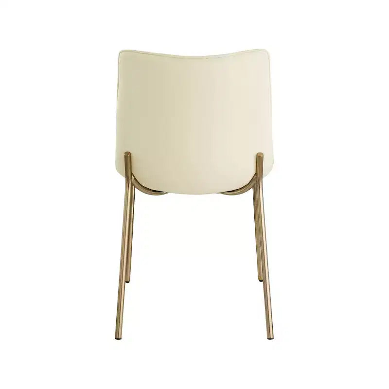 Meridian Furniture,Chaises de salle à manger Isla en cuir végétalien, ensemble de 2