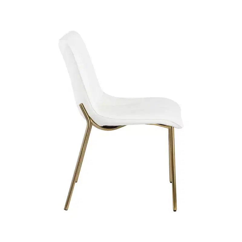 Meridian Furniture,Chaises de salle à manger Isla en cuir végétalien, ensemble de 2