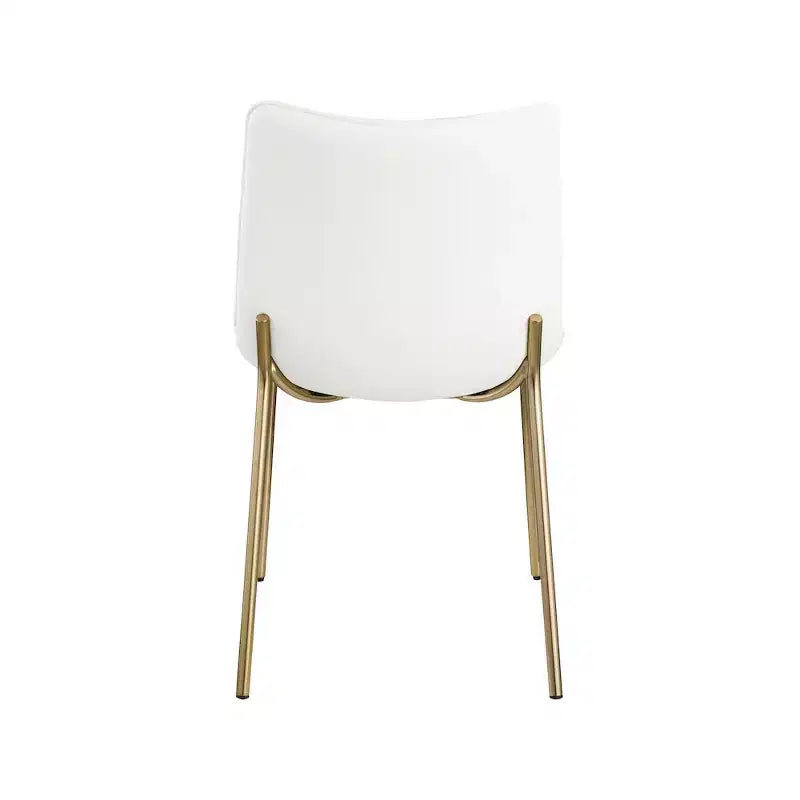 Meridian Furniture,Chaises de salle à manger Isla en cuir végétalien, ensemble de 2