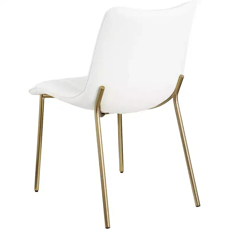 Meridian Furniture,Chaises de salle à manger Isla en cuir végétalien, ensemble de 2